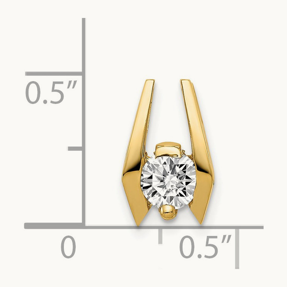 Diamond Slide — 14K Yellow Gold
