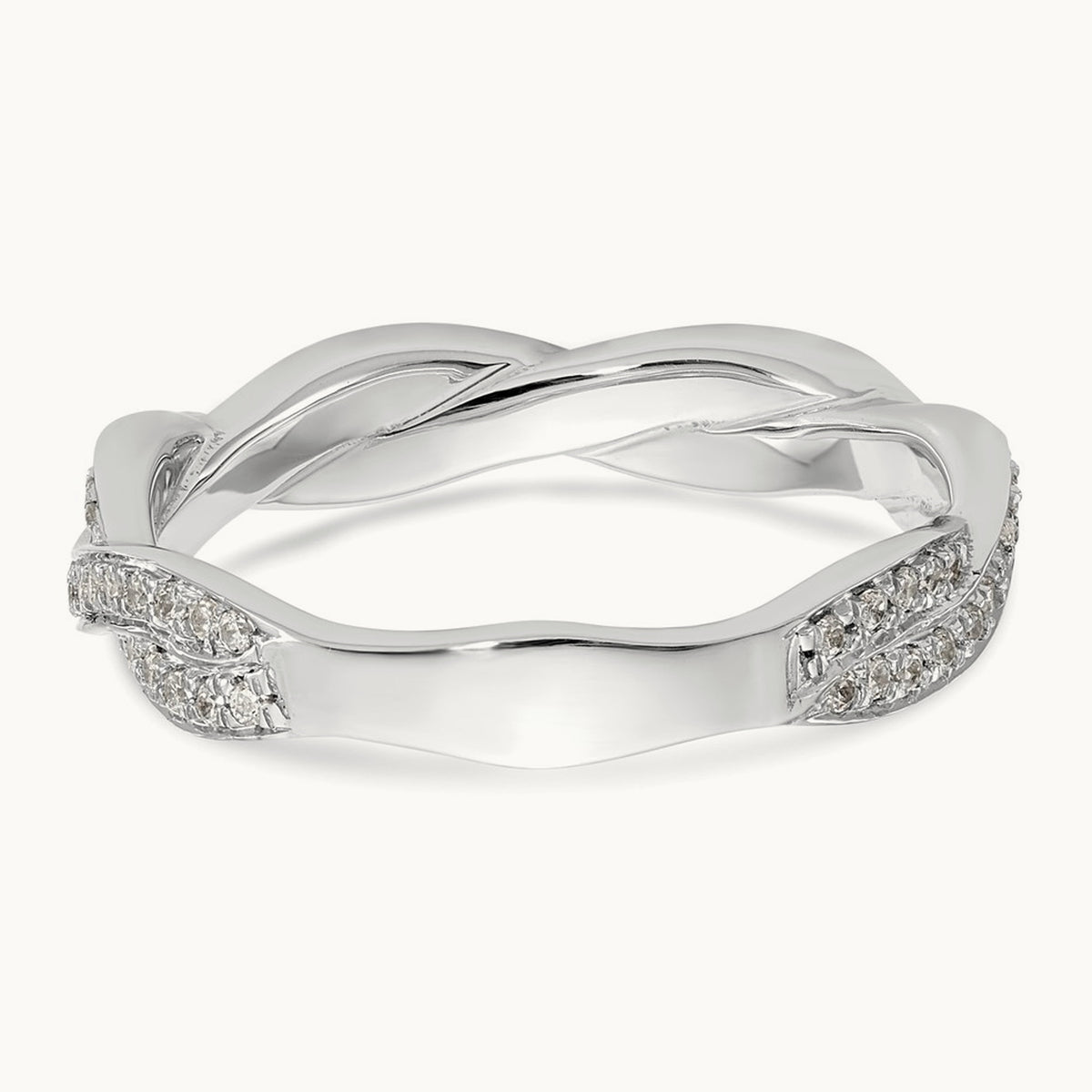 Diamond Wedding Band, 14K White Gold