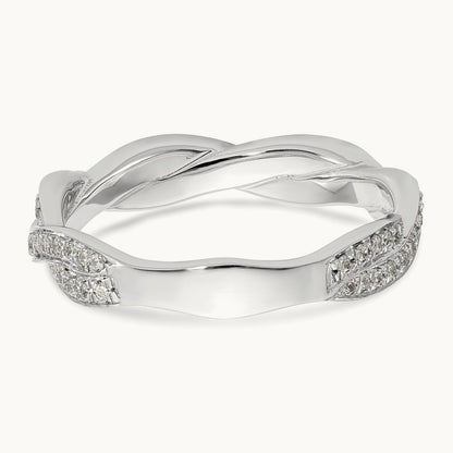 Diamond Wedding Band, 14K White Gold