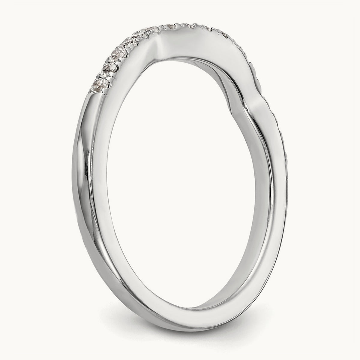 Diamond Wedding Band, 14K White Gold