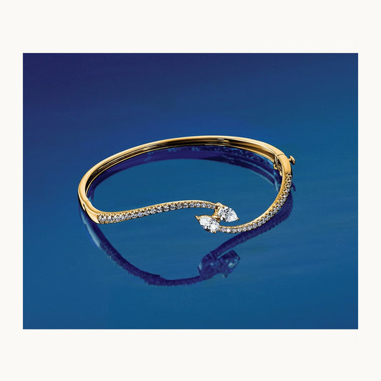 Bangle, 1.75 ct tw Lab-Grown Diamond — 14K Yellow Gold
