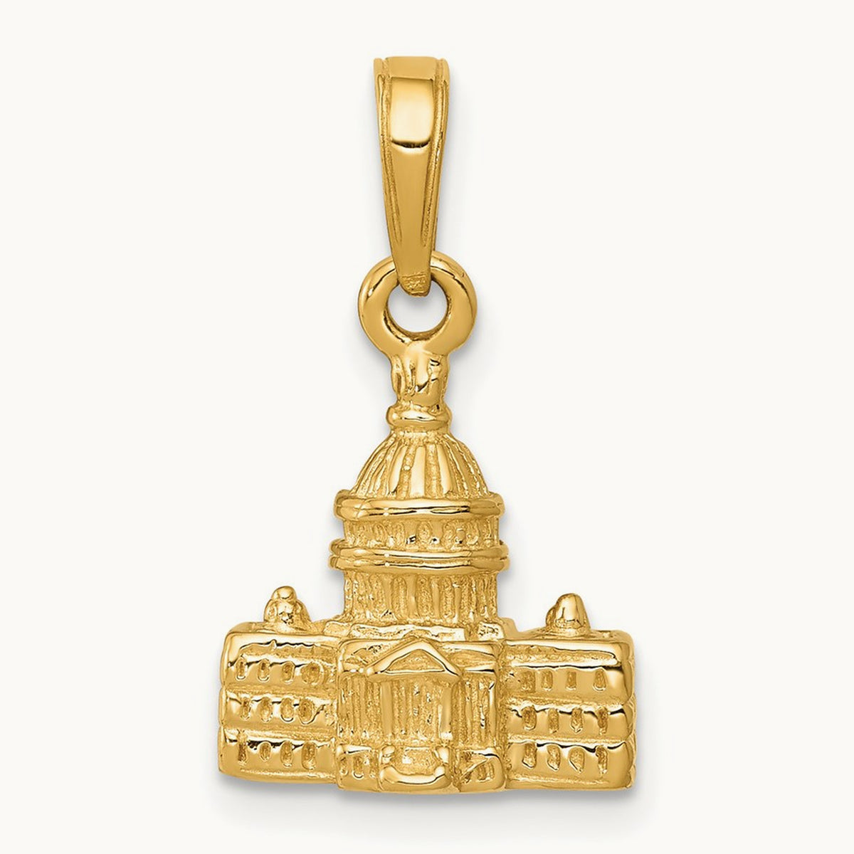 3D Washington D.C. Capital Building Pendant, 14K