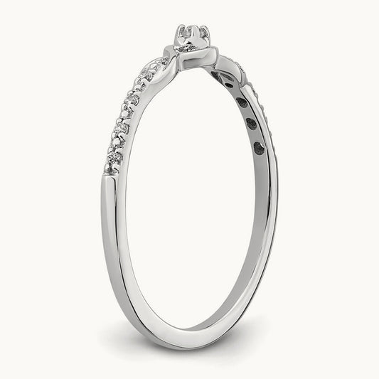 Polished Fancy Diamond Ring, 14K White Gold