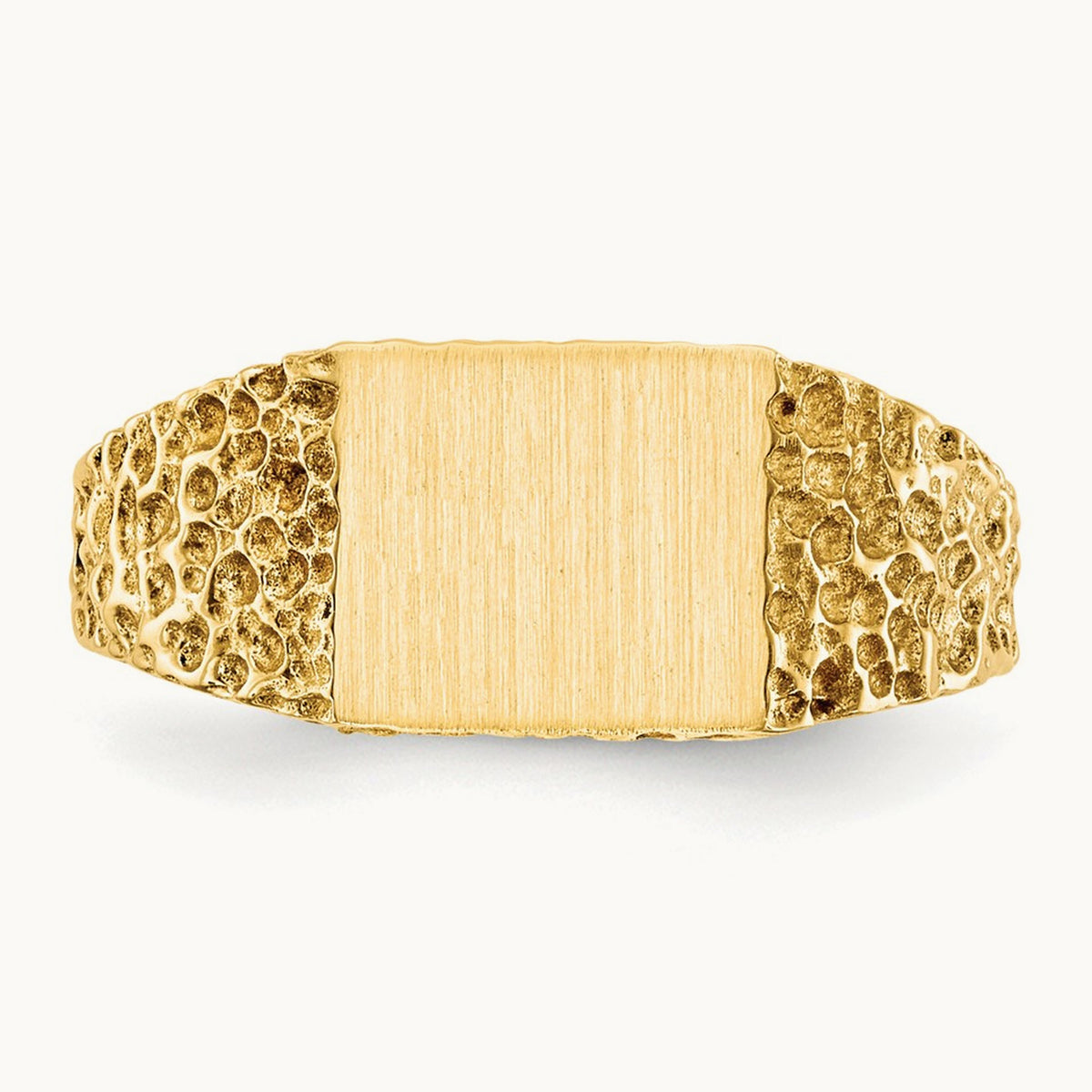 8.0x7. Open Back Signet Ring, 0mm, 14K
