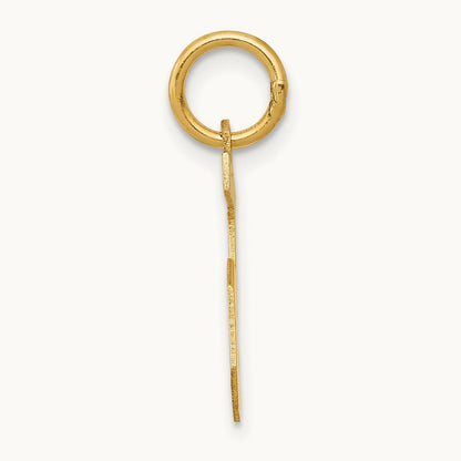 Small Satin Number 5 Charm — 14K Yellow Gold
