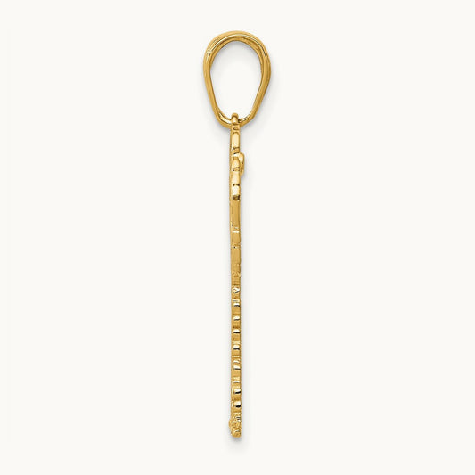 Palm Tree Pendant — 14K Yellow Gold
