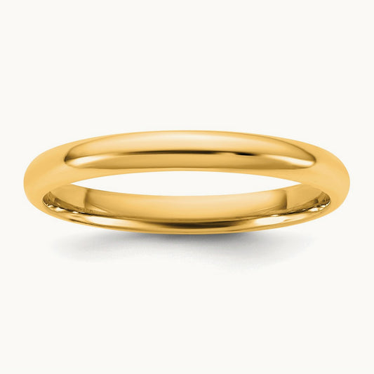 Lightweight Comfort Fit Band, 2.5mm, 10K Yellow Gold
