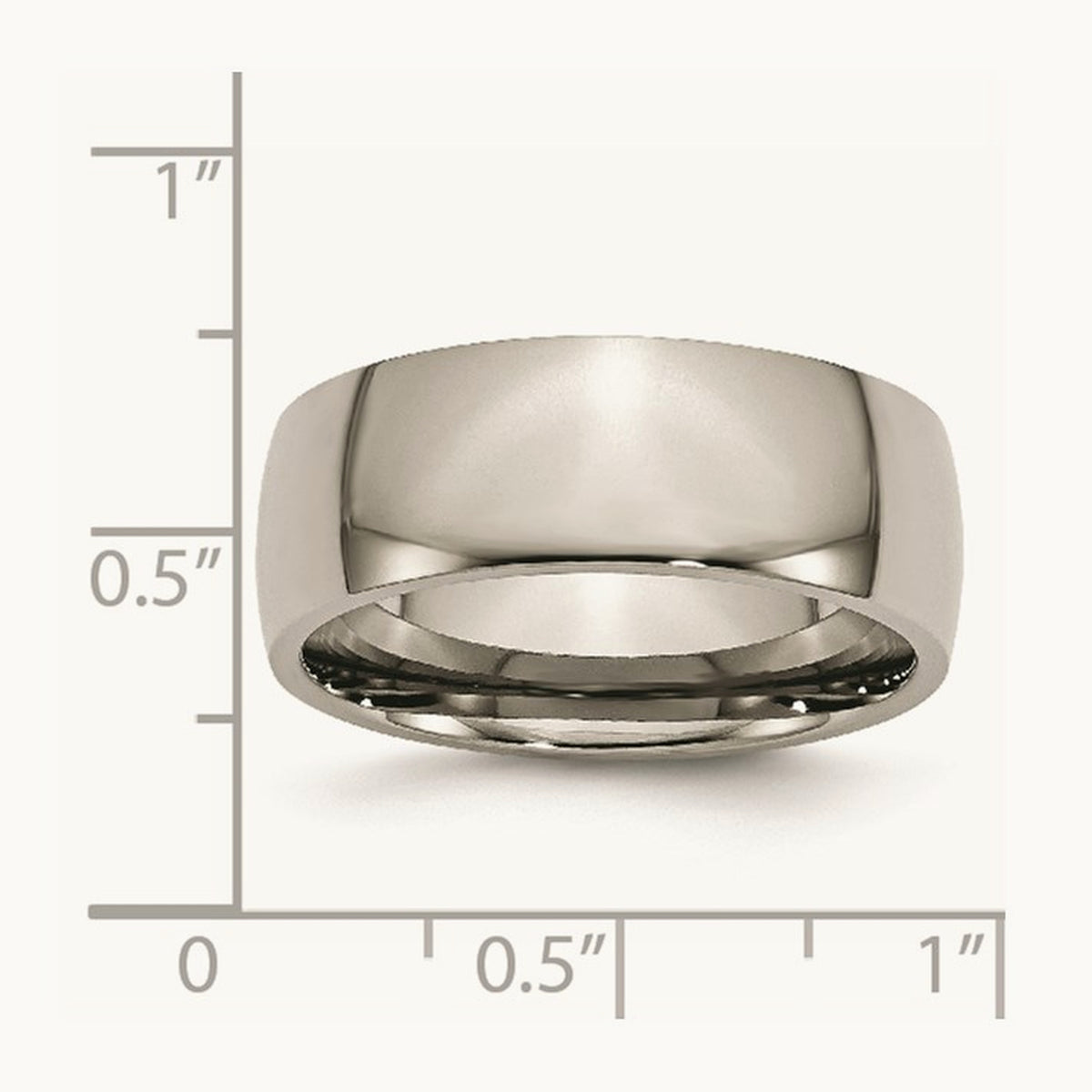 Polished Half Round Band — 8mm, 7
