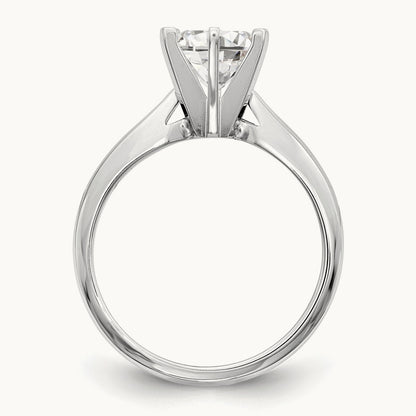 2ct. Medium-Wt Airline Half-Round 6-Prong Mounting, 14K White Gold