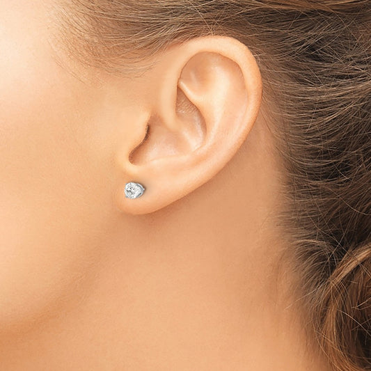 Diamond Stud Push-on Post Earrings — 0.96 ct tw