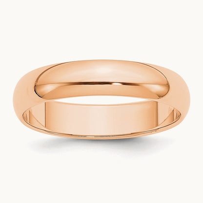 Half Round Band, 5mm, 10K Rose Gold