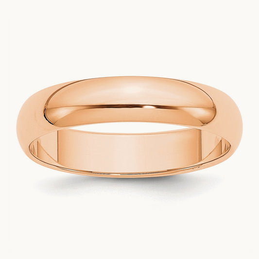 Half Round Band, 5mm, 10K Rose Gold