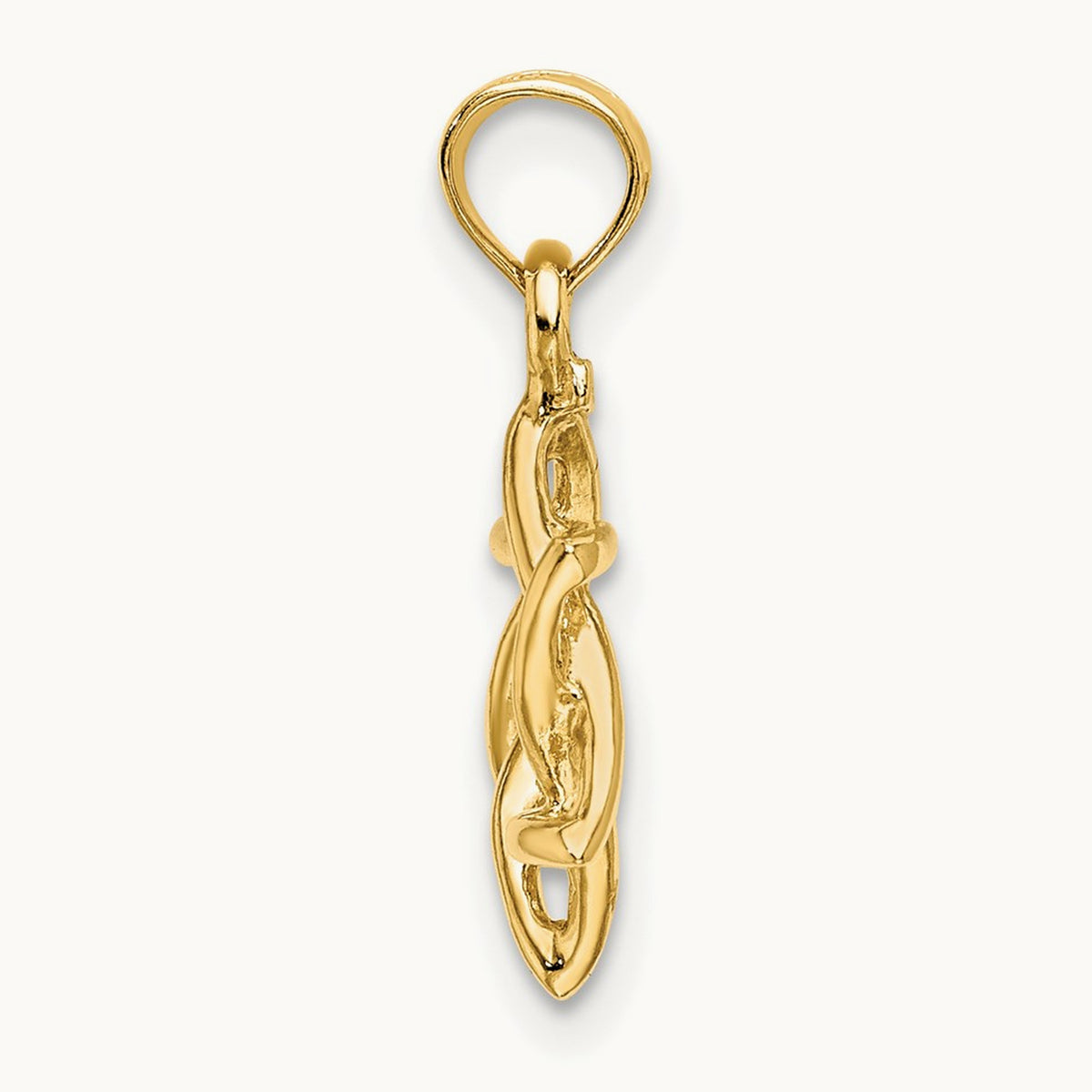 Polished Star Of David Charm — 14K Yellow Gold, 18.4mm