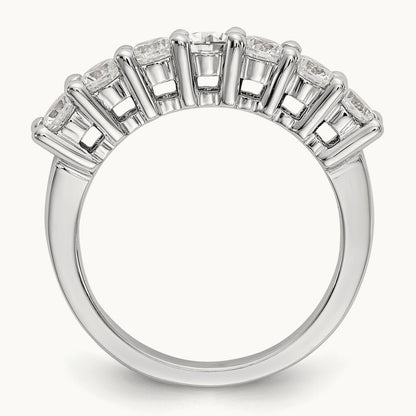 7-Stone Diamond Band, 14K White Gold