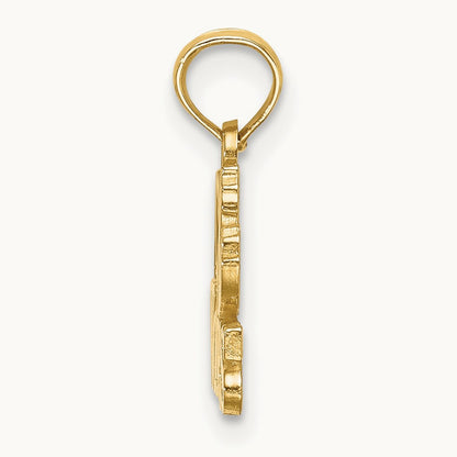 I HEART WOLVES Charm, 14K