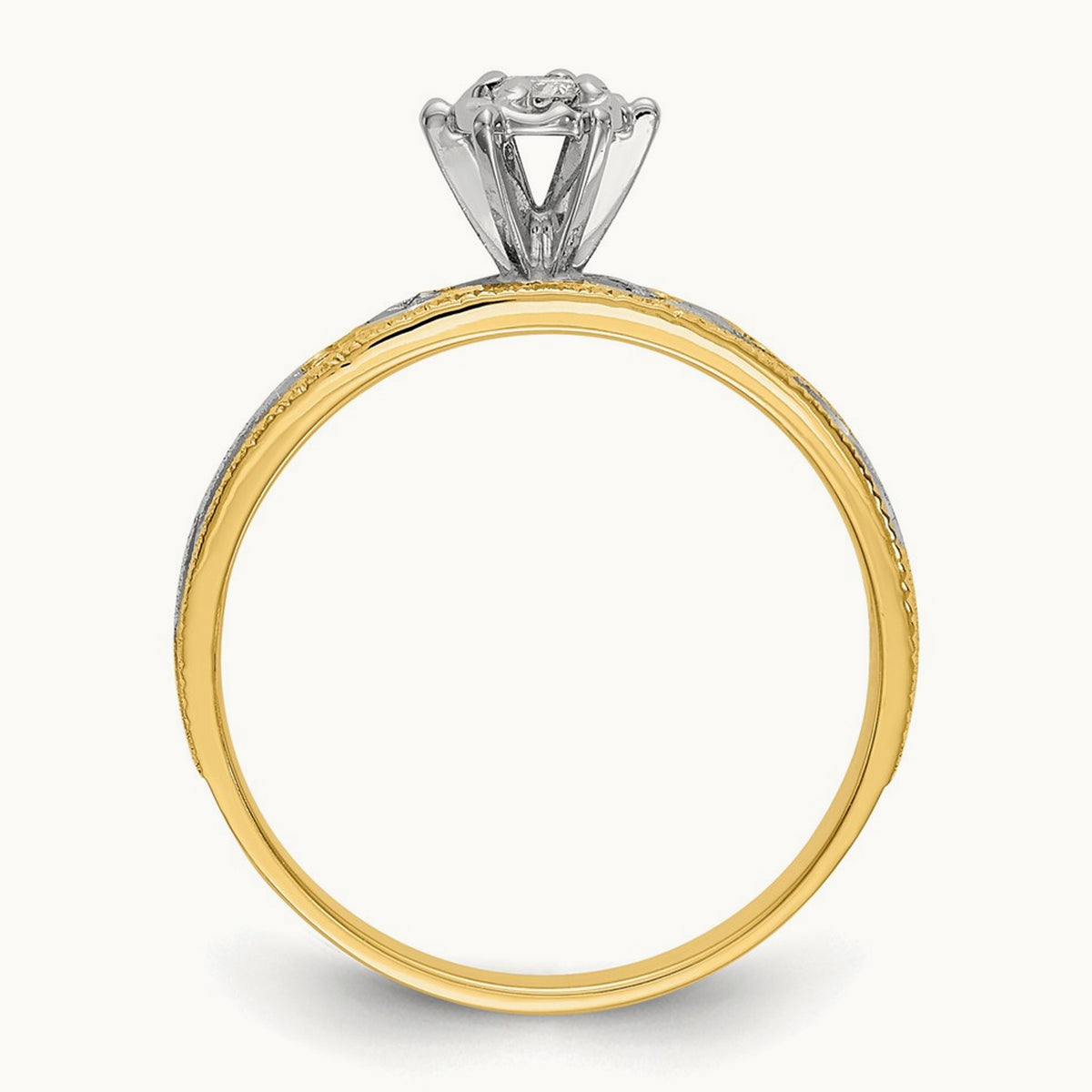 AA Quality Trio Complete Engagement Ring, 14K