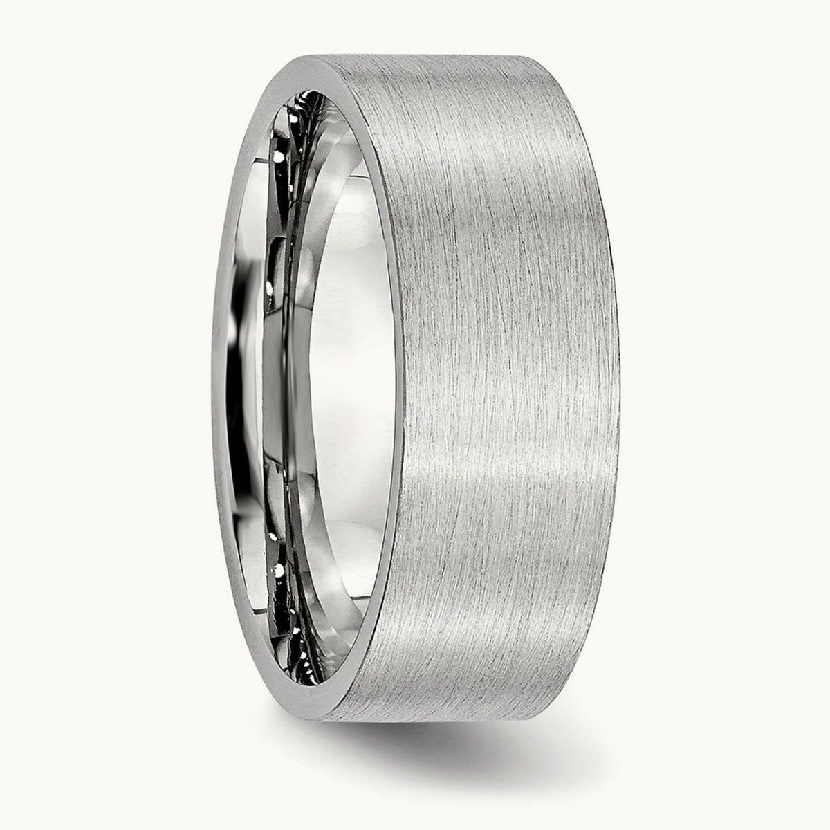 Cobalt Flat Satin Band — 8mm