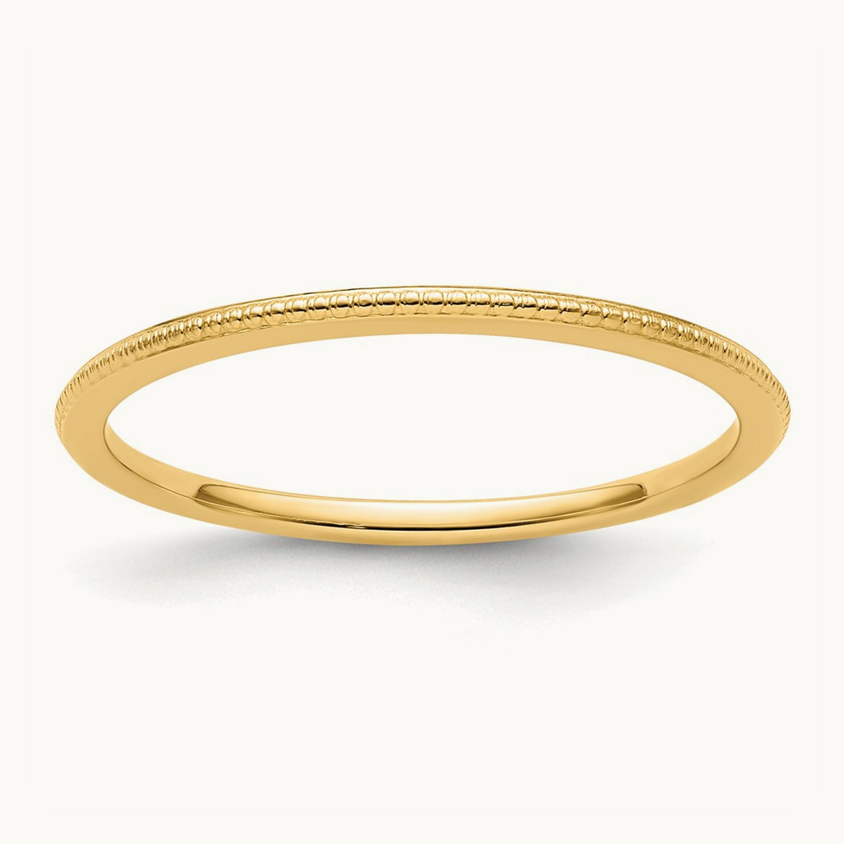 Bead Stackable Band — 14K Yellow Gold