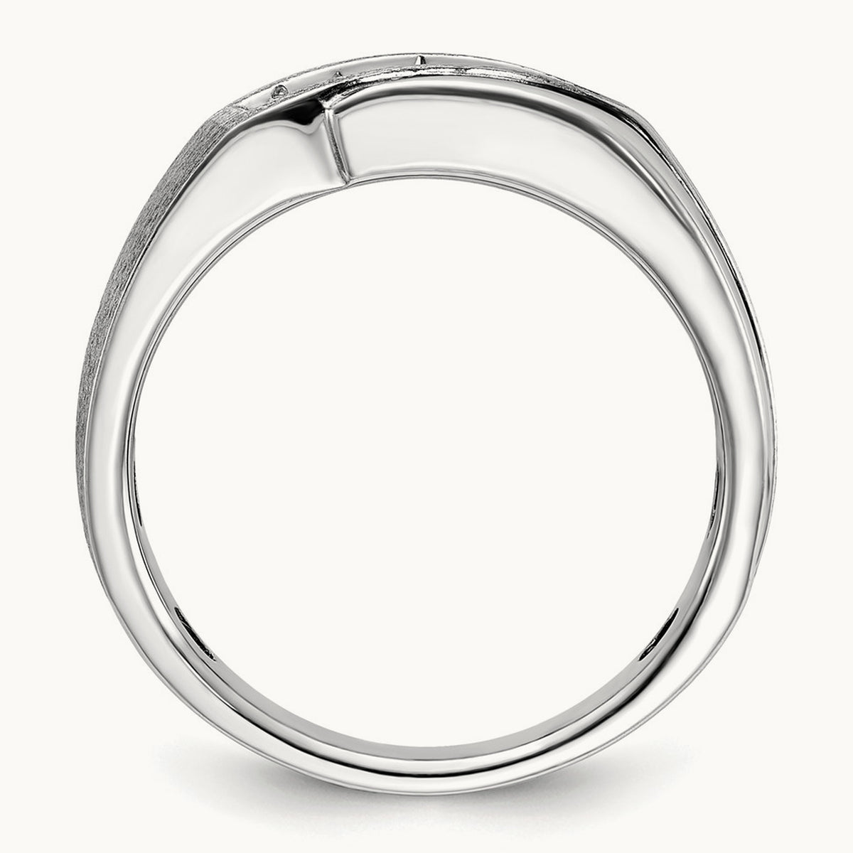 With Black RH Men's Ring, 0.25 ct tw Lab-Grown Diamond