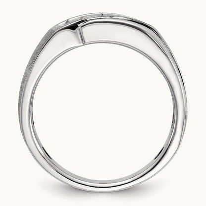 With Black RH Men's Ring, 0.25 ct tw Lab-Grown Diamond