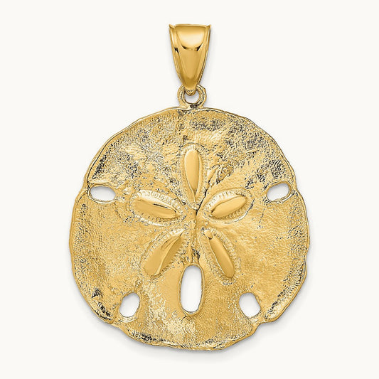 Sand Dollar Pendant, 14K