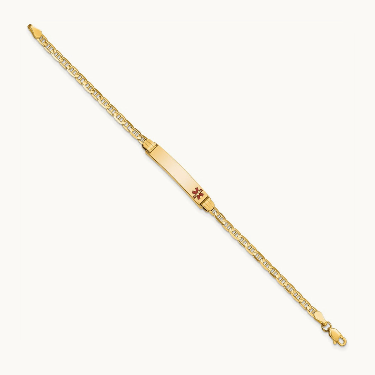 Medical 6\ Anchor Link Child ID Bracelet", 14K