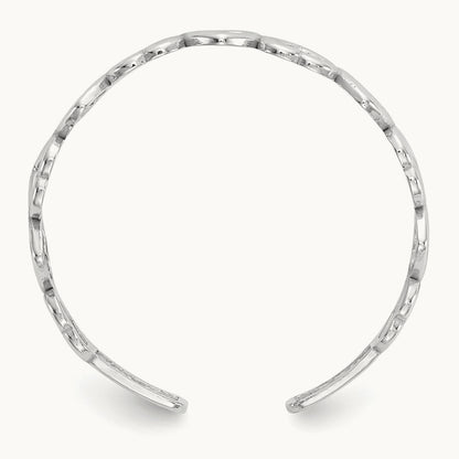 Polished Cut Out Hearts Toe Ring, 14K White Gold