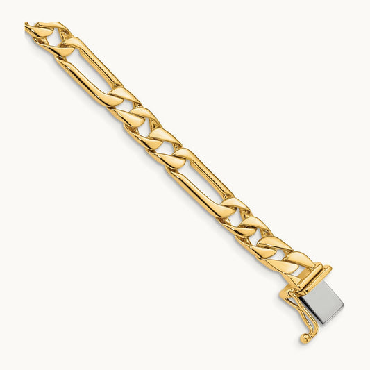 Hand-polished Fancy Link Bracelet, 6mm, 14K