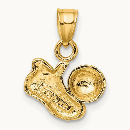 Soccer Ball w/Shoe Charm, 14K