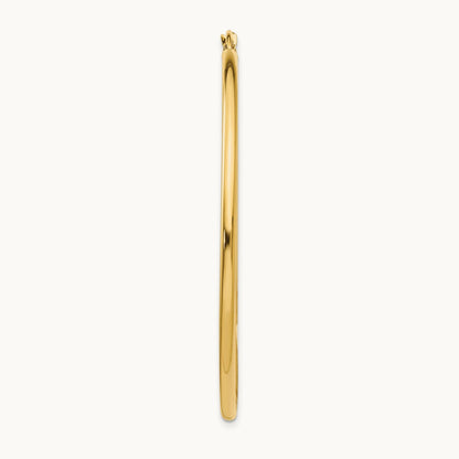 Single 14k Polished 2x50mm Lightweight Tube Hoop Earring