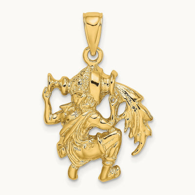 Large Aquarius Zodiac Charm, 14K
