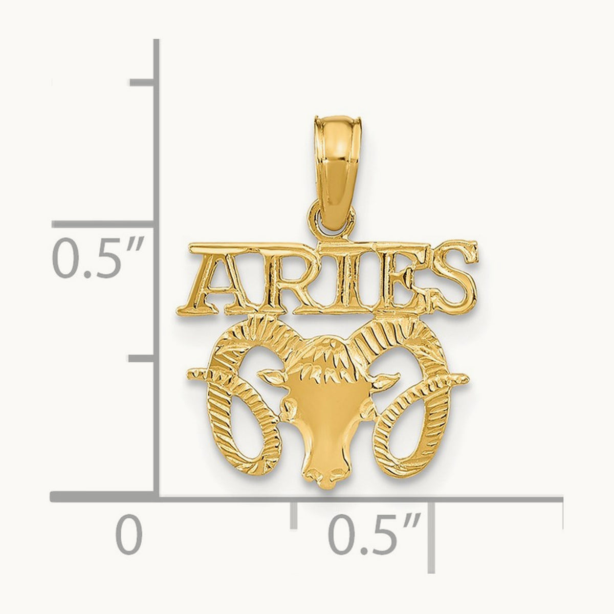 ARIES Zodiac Charm — 14K Yellow Gold