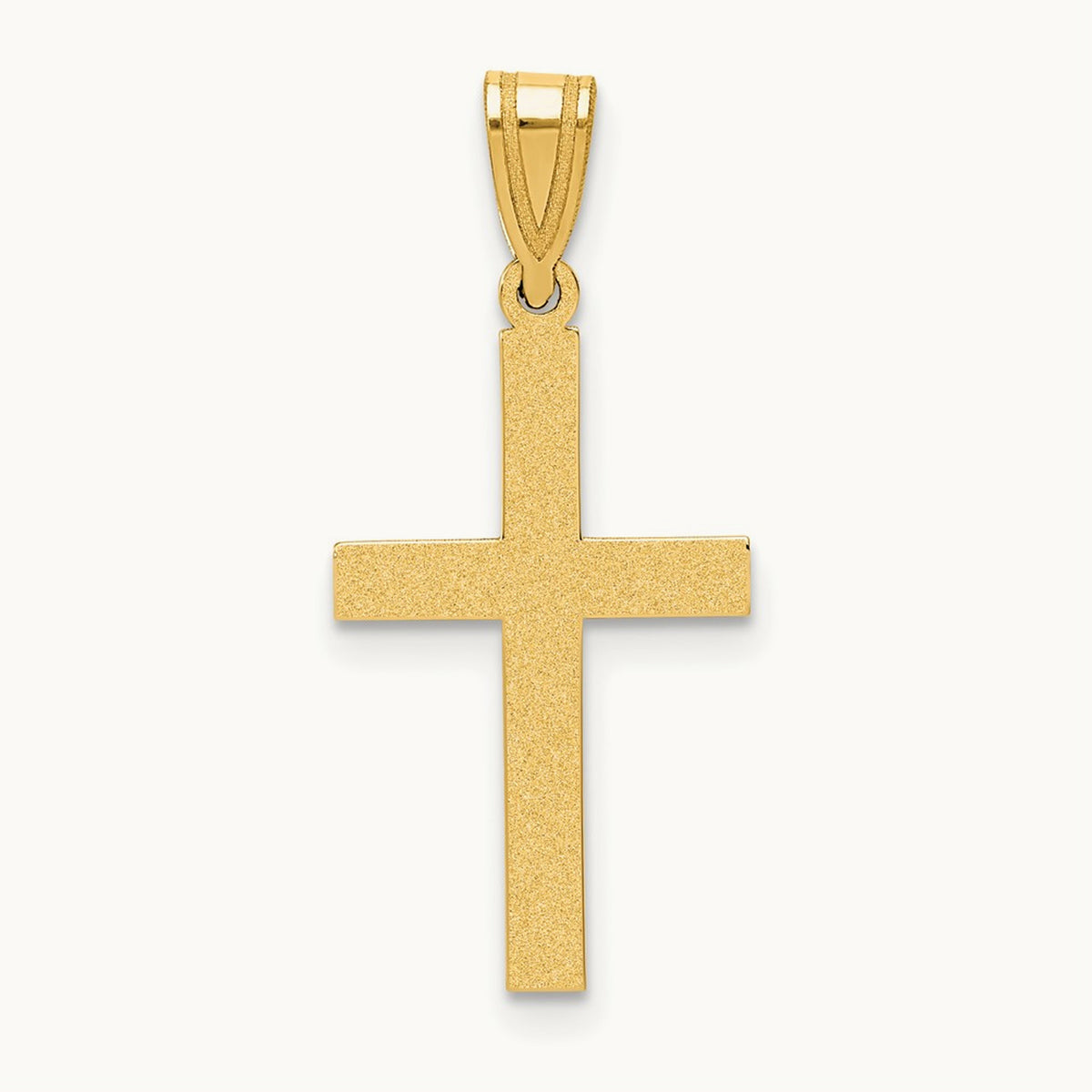 Sandblasted Cross Pendant — 25mm