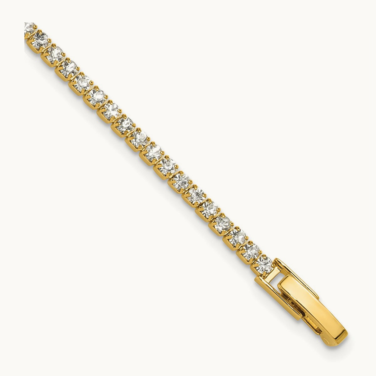 Flash Gold-tone Polished Crystal Bracelet