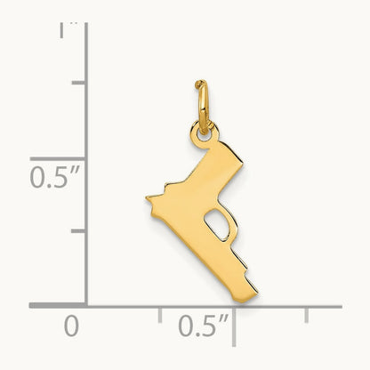 Pistol Charm, 14K