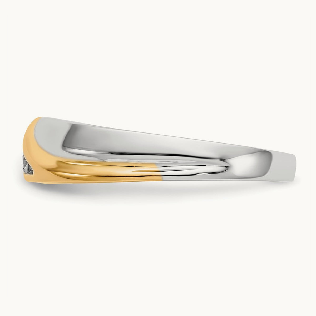 Diamond Mens Ring, 14K Two-tone