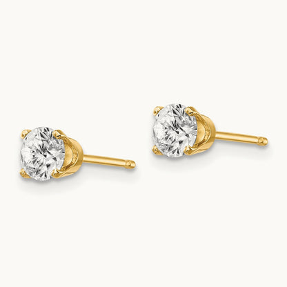 Diamond Stud Push-on Post Earrings — 0.70 ct tw