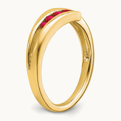 Ruby 4-stone Ring, 14K