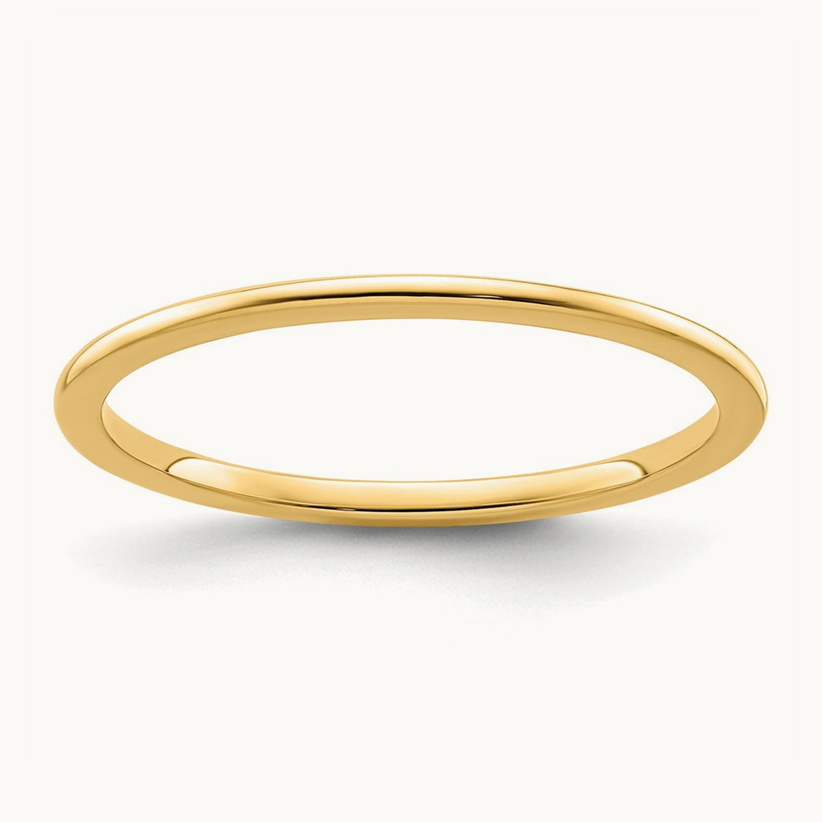 Half Round Stackable Band — 10K Yellow Gold