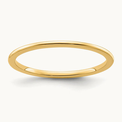 Half Round Stackable Band — 10K Yellow Gold