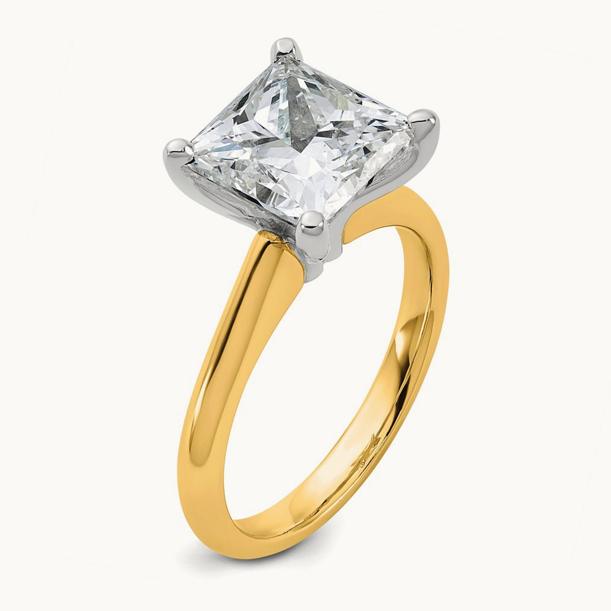 Princess 8X Ring, 4.00 ct tw Lab-Grown Diamond — 14K Two-Tone
