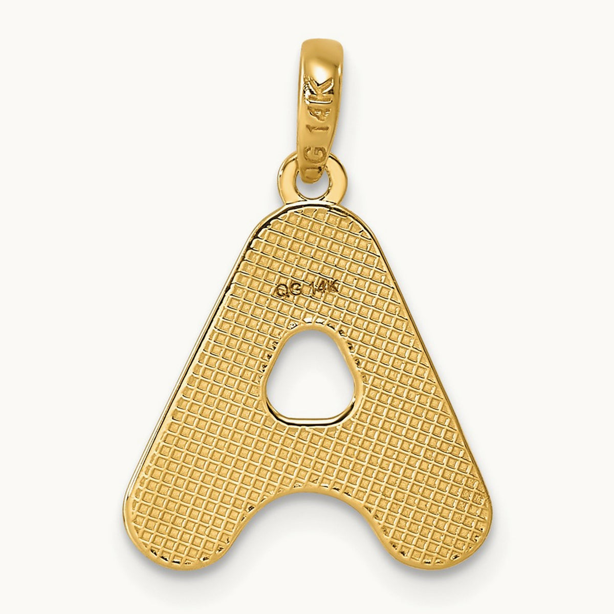 Fancy Letter A, 14K Yellow Gold