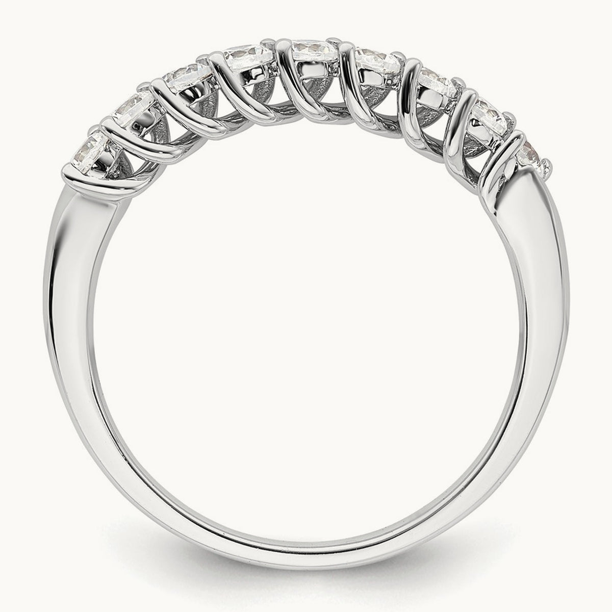 9 Stone Band, 0.50-1.00 ct tw Lab-Grown Diamond