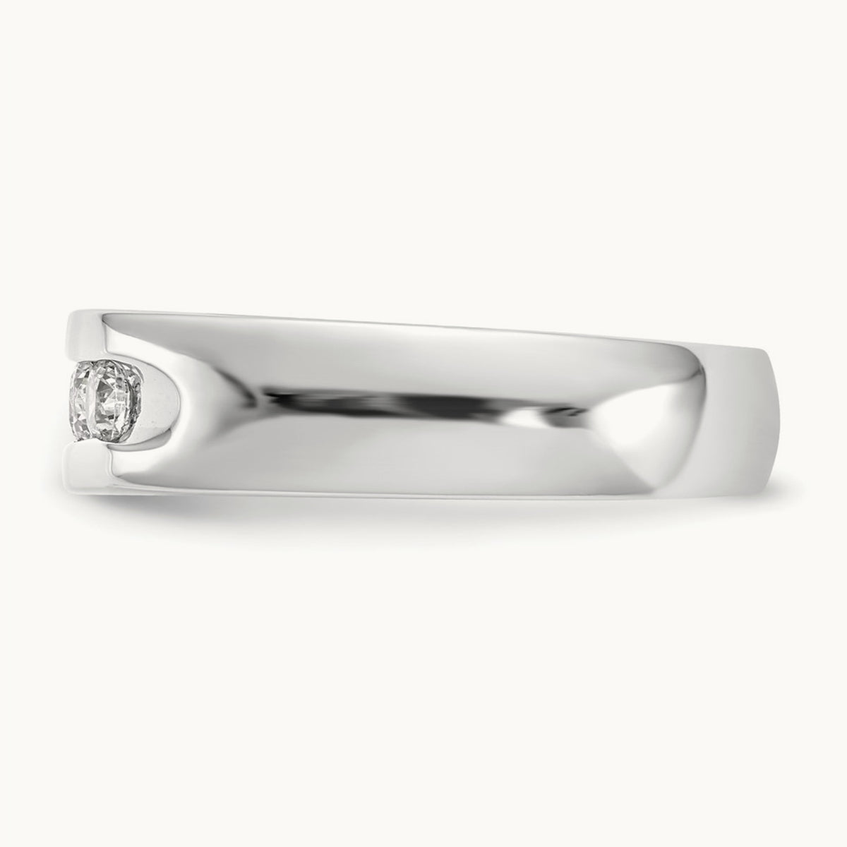 5-Stone Diamond Channel Band, 14K White Gold