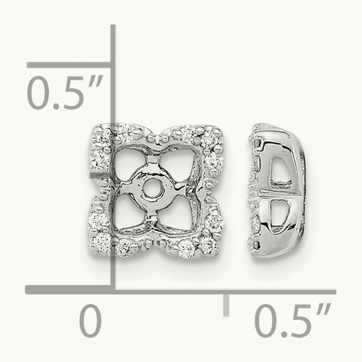 Diamond Earring Jackets, 14K White Gold