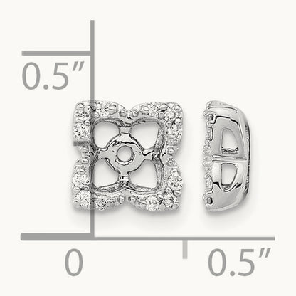 Diamond Earring Jackets, 14K White Gold