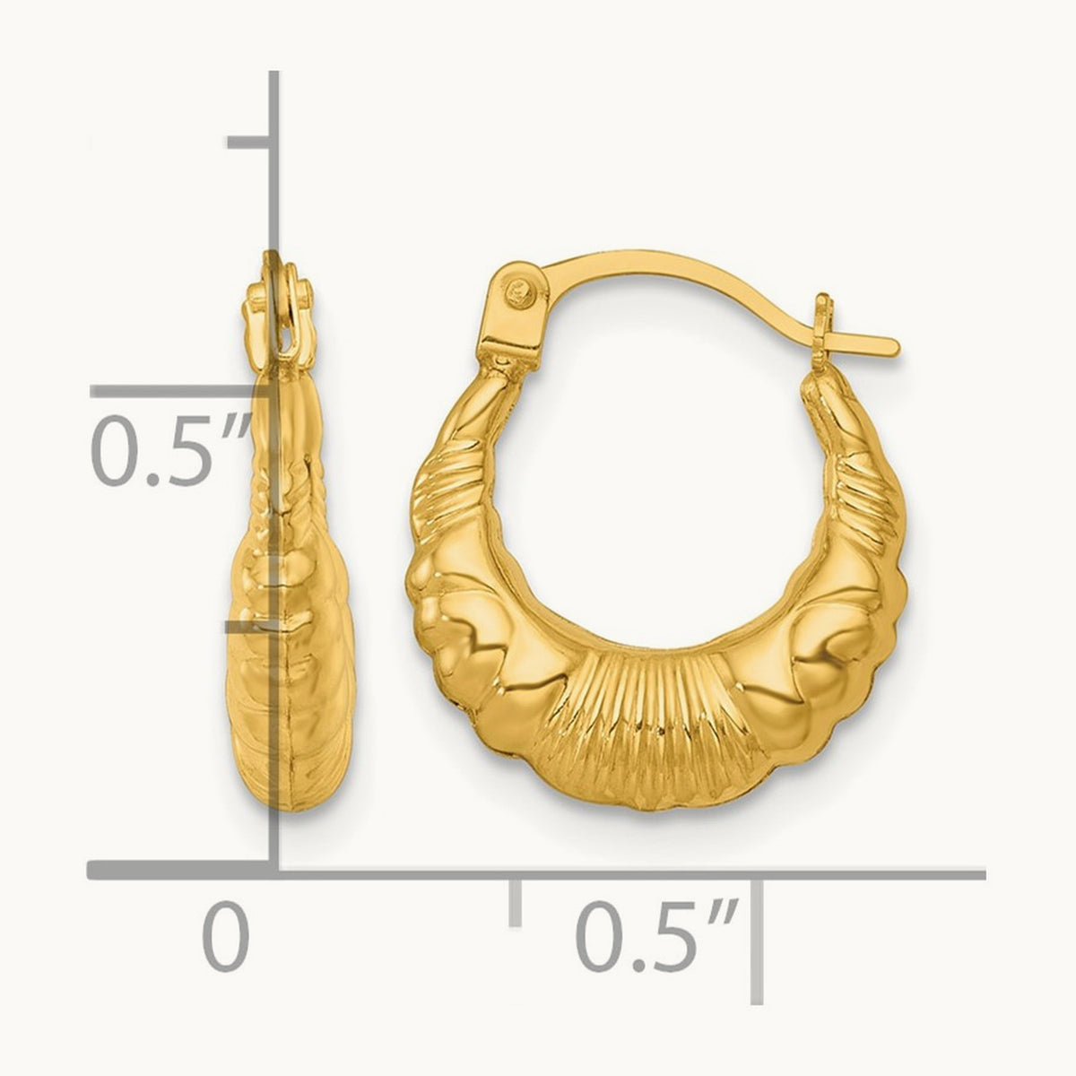 Polished Fancy Hoop Earrings — photo set