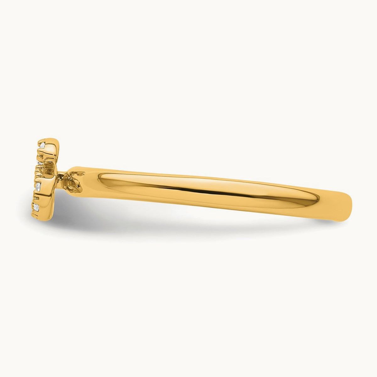 Stackable Diamond Ring — 14K Yellow Gold, S