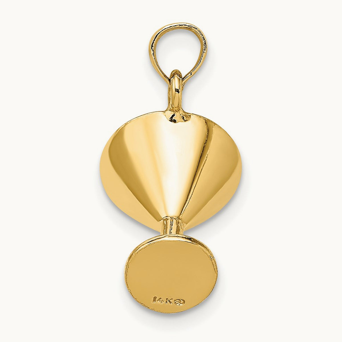3-D Martini w/Olive Charm, 14K