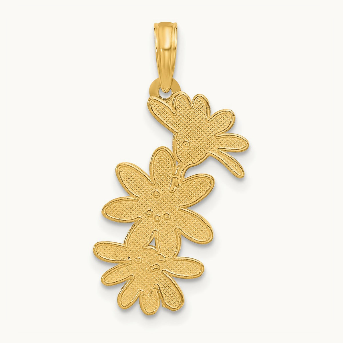 Polished Floral Pendant, 14K